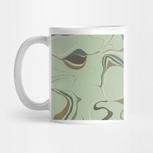 Abstract army green & pink Mug